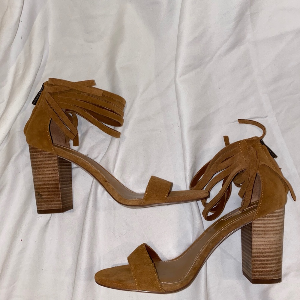 Fringe heels, going out heels, women’s shoes